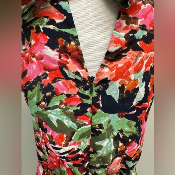 Sam Edleman High Neck Tiered Watercolor Floral Dress NWT - Picture 14 of 14